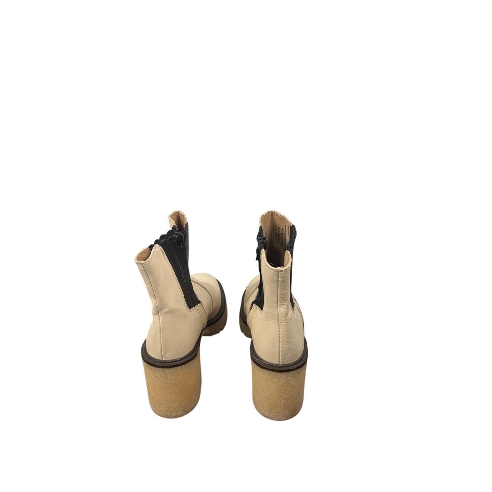 Free People James Chelsea Leather Platform Boots – Cream – EU 36 - Picture 6 of 9